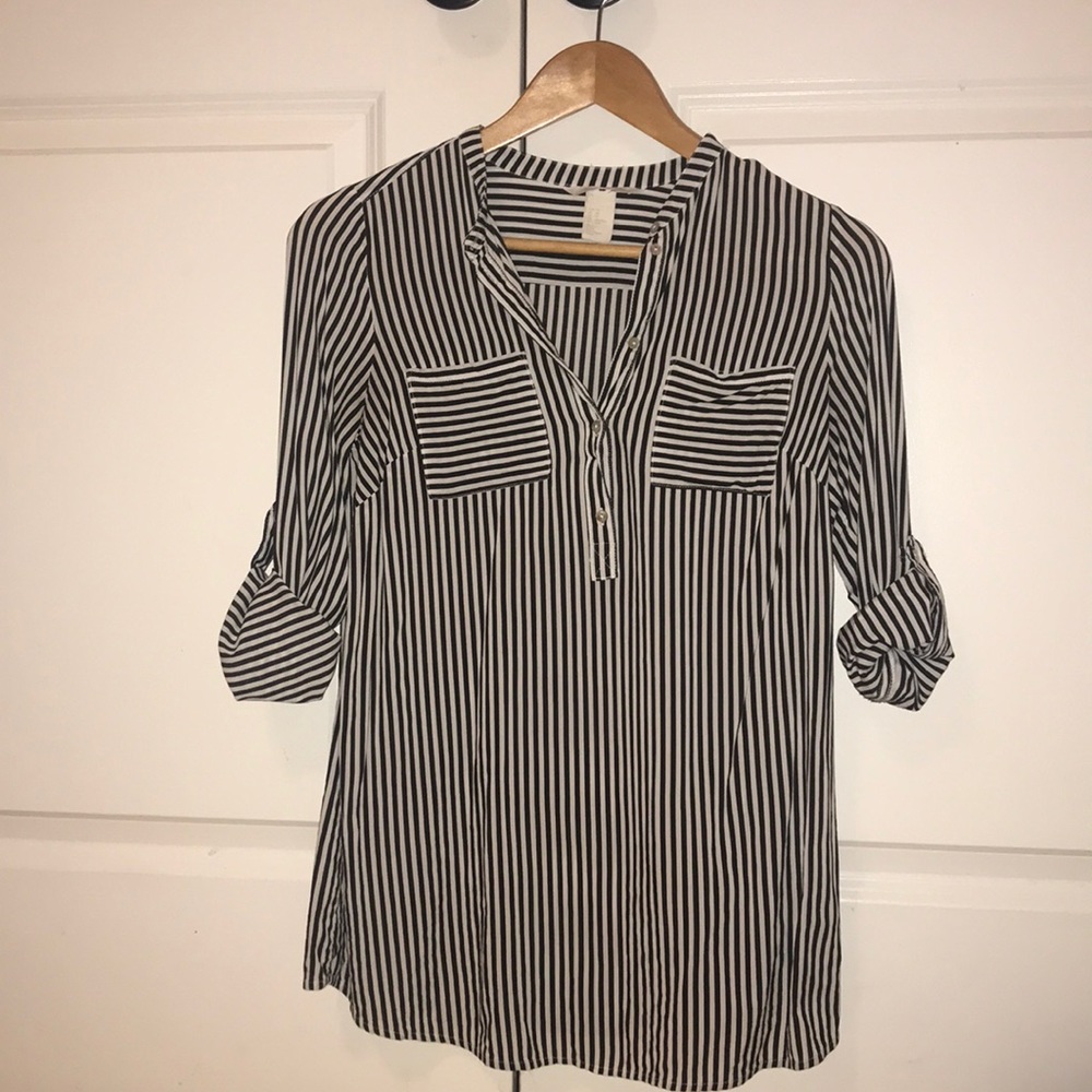 H&M striped blouse shirt.
